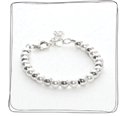 baby bracelet white|silver